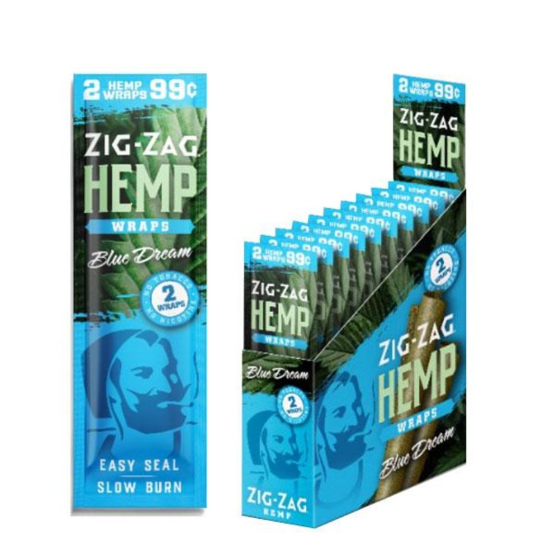 Zig Zag Blue Dream Hemp Wraps Blue Dream 25 Packs of 2