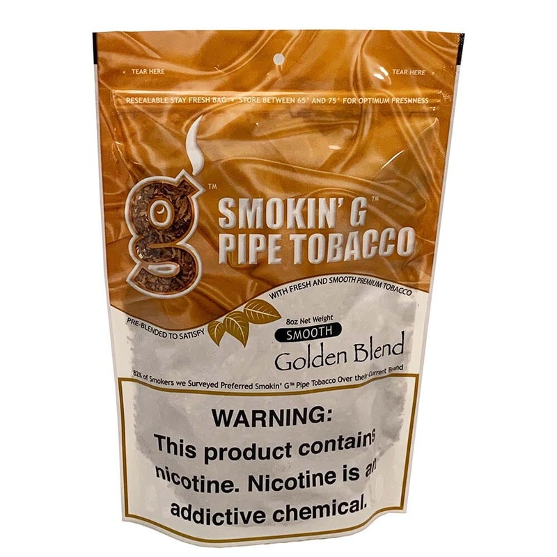 Smokin’ G Smooth Golden Pipe Tobacco Smooth Golden 8oz Bag