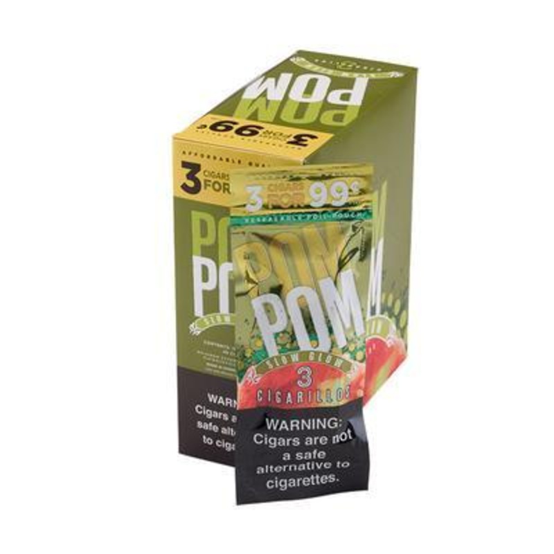 Swisher Sweets Pom Pom Cigarillos Slow Glow 3×15 (45ct) Pom Pom Cigarillos Slow Glow 15 Packs of 3