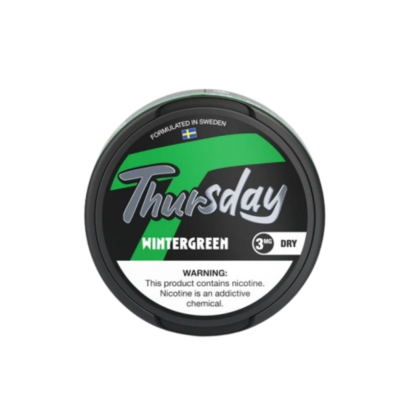 Thursday Nicotine Pouches Dry – Wintergreen 3mg