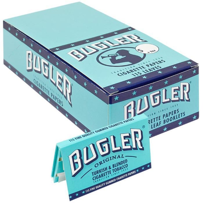 Bugler Rolling Papers Single Wide 24ct Box (115 Leaves per Book)