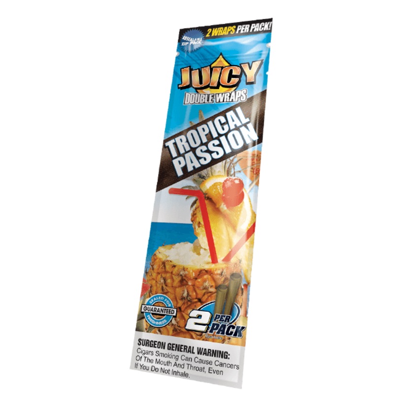 Juicy Tropical Passion Blunt Wraps Passion 25 Packs of 2