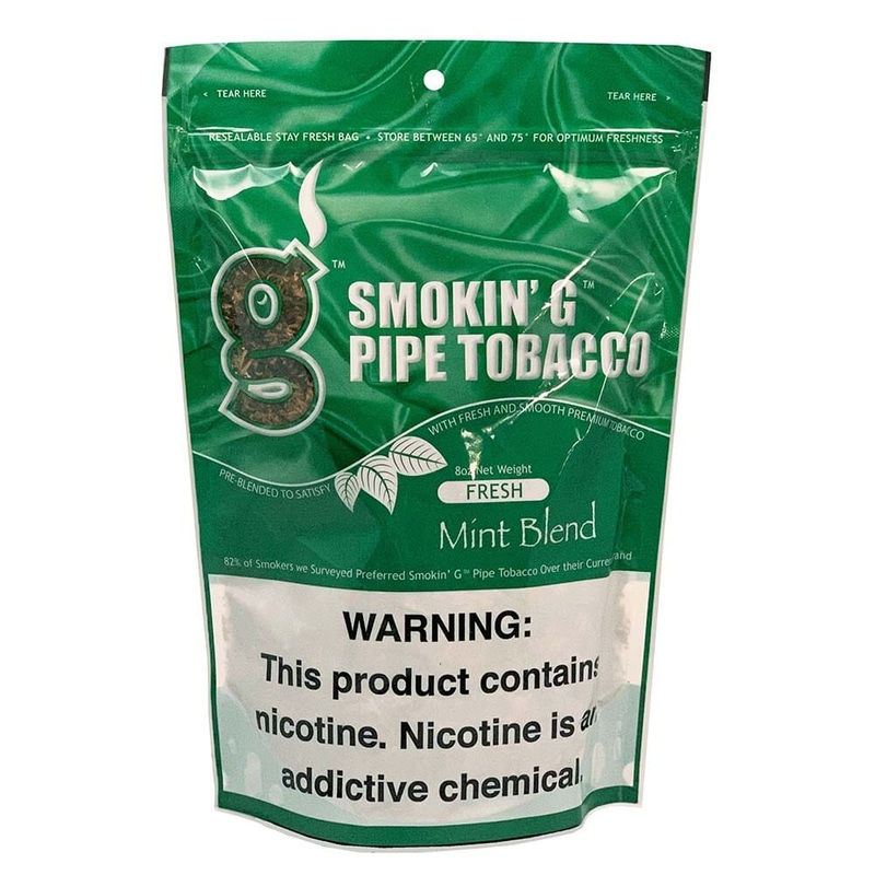 Smokin’ G Mint Pipe Tobacco Mint 8oz Bag