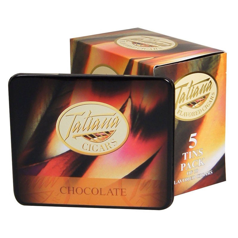 Tatiana Mini Chocolate Cigarillos Chocolate (3.5″ x 26) 5 Tins of 10