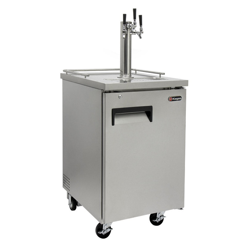 24″ Wide Cold Brew Coffee Triple Tap All Stainless Steel Commercial Kegerator