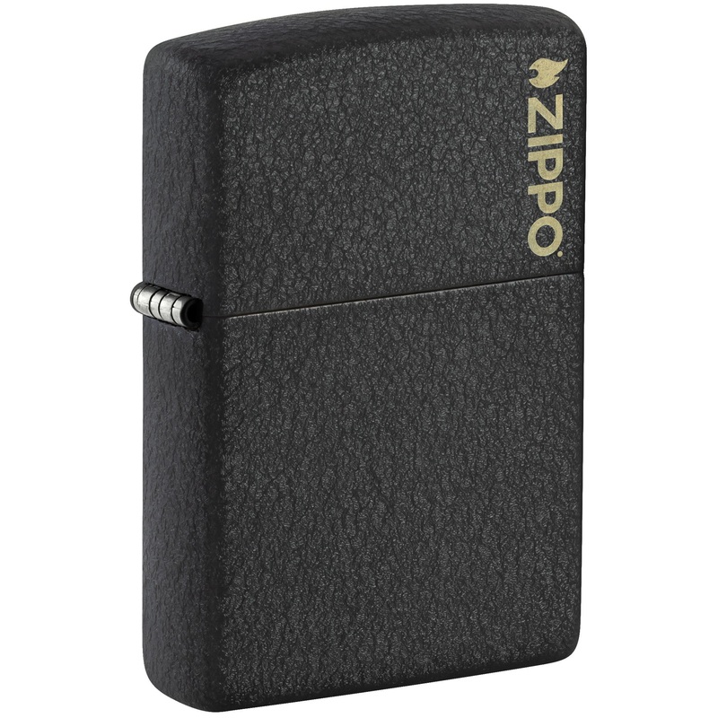 Classic Black Crackle Zippo Logo