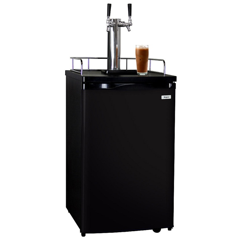 Kegco 20″ Wide Cold Brew Coffee Dual Tap Black Kegerator
