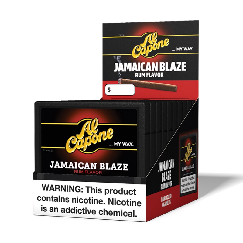 Al Capone Jamaican Blaze Cigarillos Jamaican Blaze Filtered 10 Packs of 10