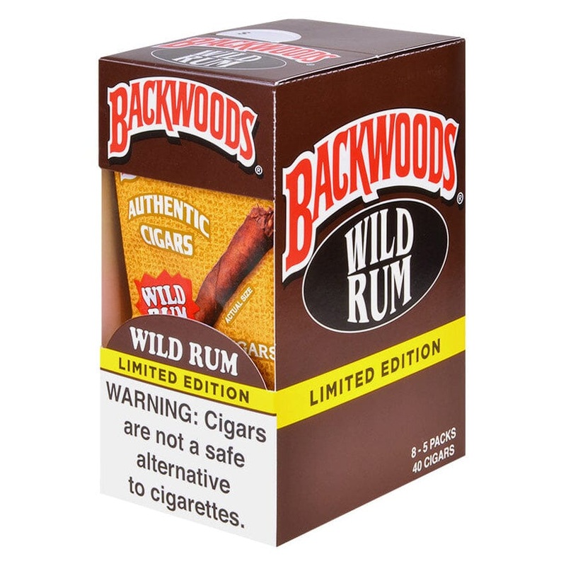 Backwoods Wild Rum Cigars Wild Rum 8 Packs of 5