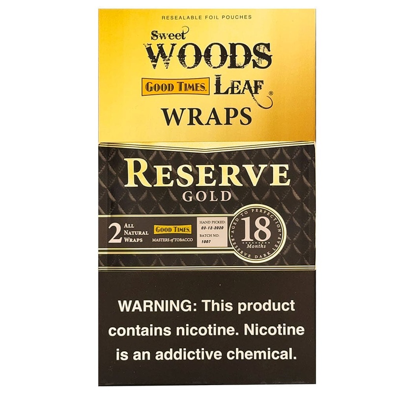 Sweet Woods Reserve Gold Leaf Wraps Gold 20 Packs of 2 (40ct)