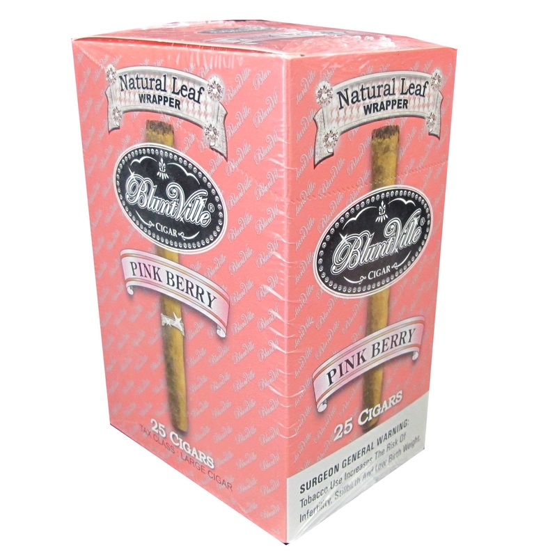 Bluntville Pink Berry Double Wrapped Cigars Pink Berry Box of 25