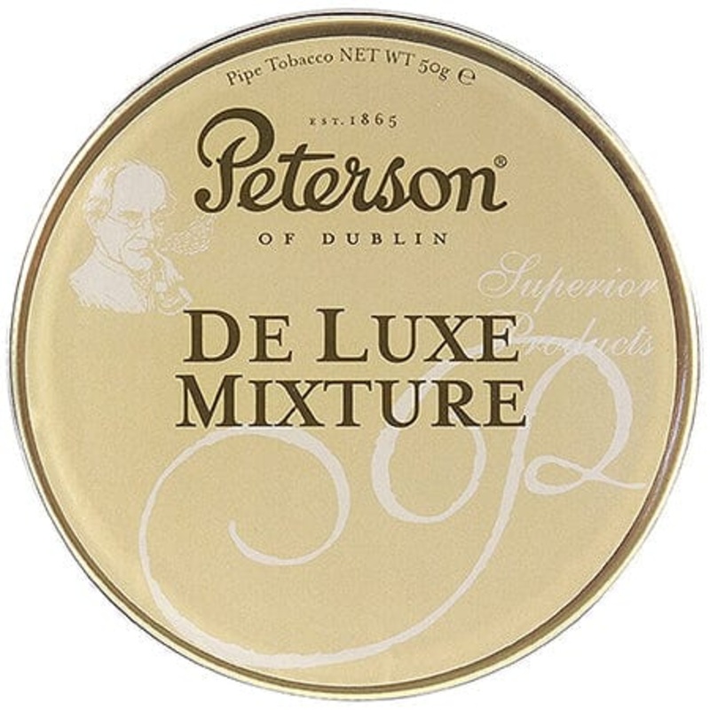 Peterson De Luxe Mixture Pipe Tobacco Luxury Blend 50g Tin