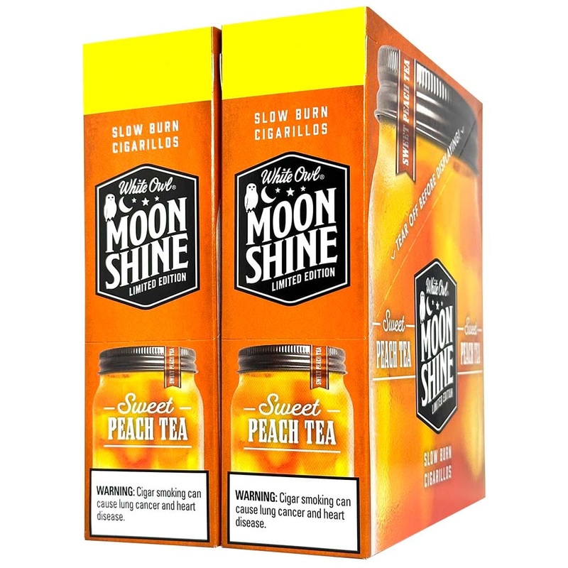 White Owl Peach Tea Moonshine Cigarillos Peach Tea Moonshine 30 Packs of 2