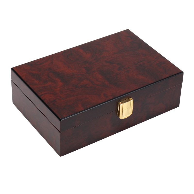 Woodronic Minuto Cigar Humidor, 10-20 CT, Bubinga Finish A5022BG