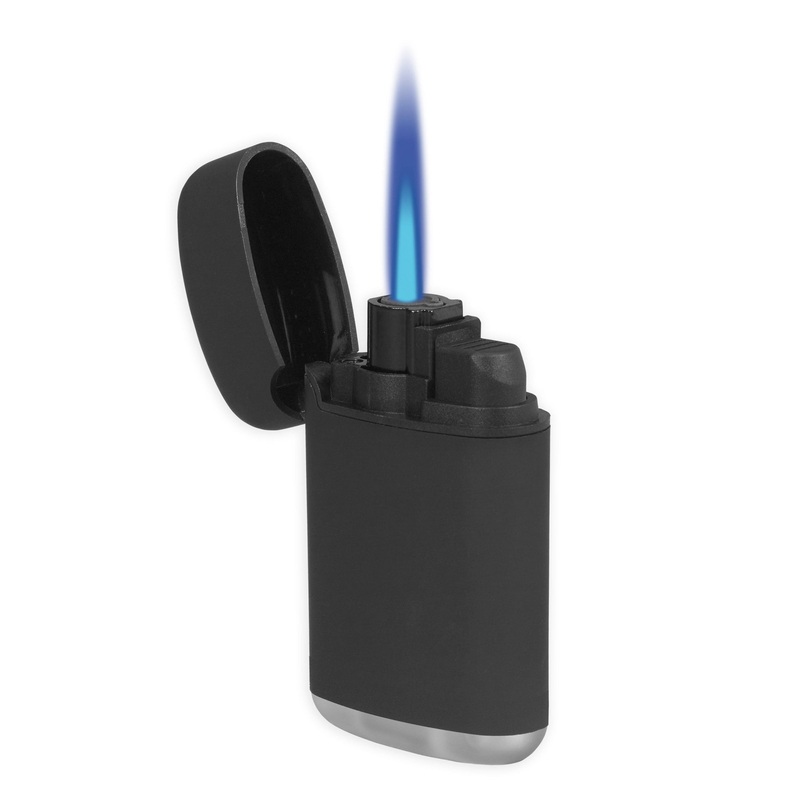 Lotus Spark Single Torch Flame Lighter Black