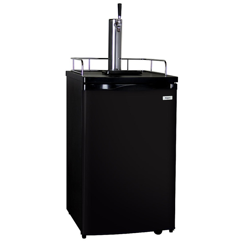 20″ Wide Homebrew Single Tap Black Kegerator