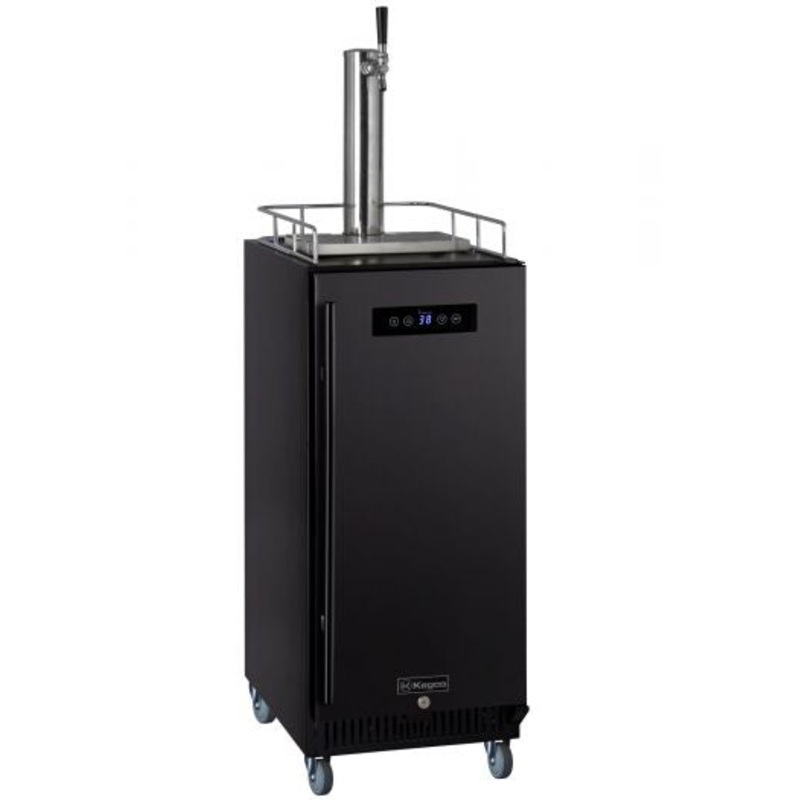 15″ Wide Single Tap Black Commercial Kegerator