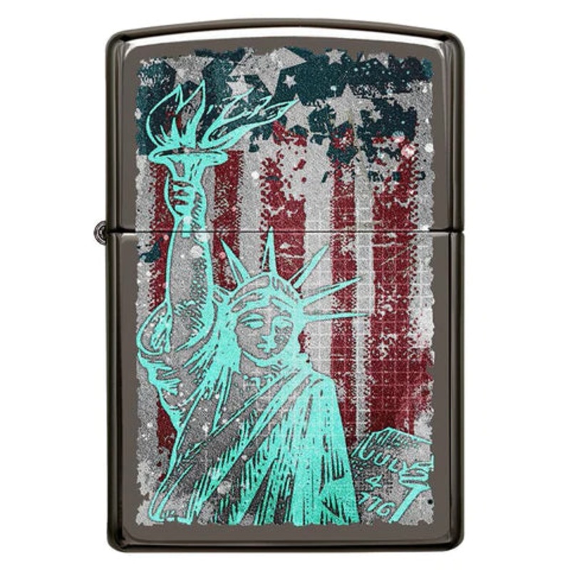 Zippo Lighter – Statue Of Liberty Black Ice