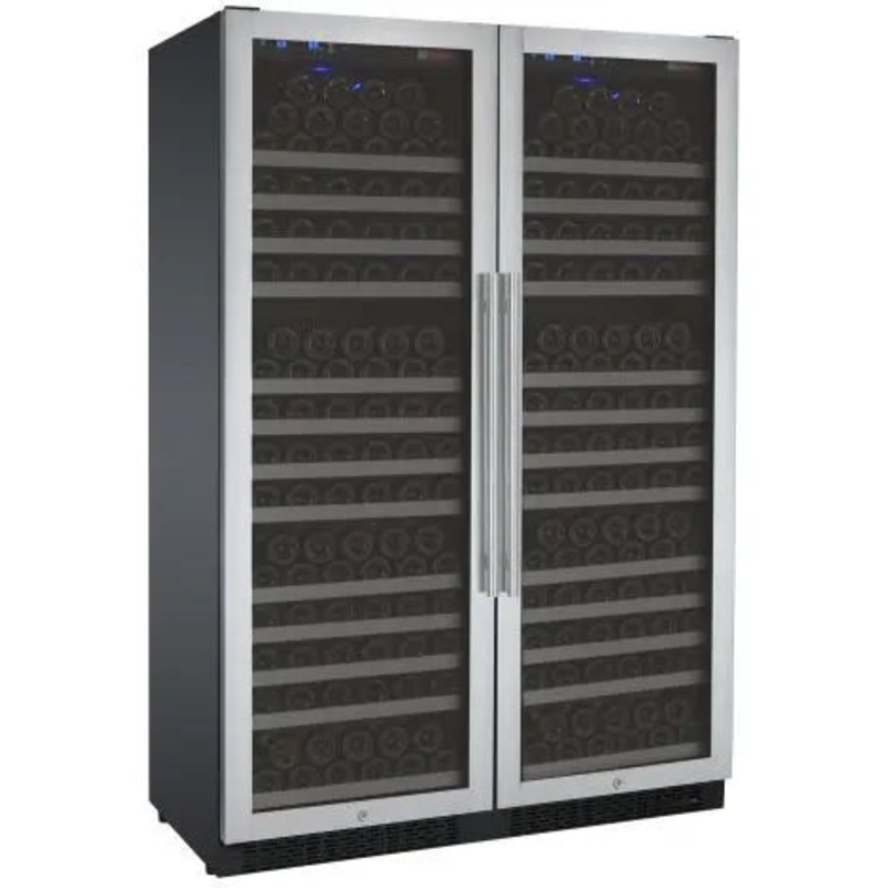 Allavino 47″ Wide FlexCount II Tru-Vino 354 Bottle Dual Zone Stainless Steel Side-by-Side Wine Refrigerator