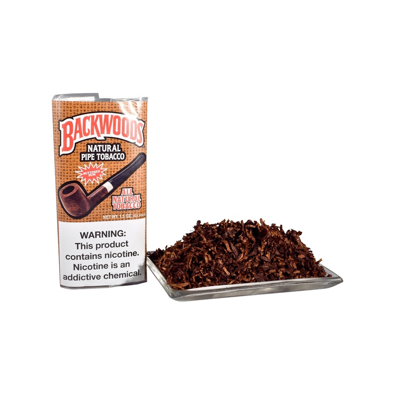 Backwoods Buttered Rum Pipe Tobacco Buttered Rum 1.5oz x 6 Pouches