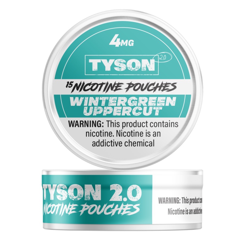 Tyson 2.0 Nicotine Pouches Wintergreen Uppercut – 5 Pack 4mg