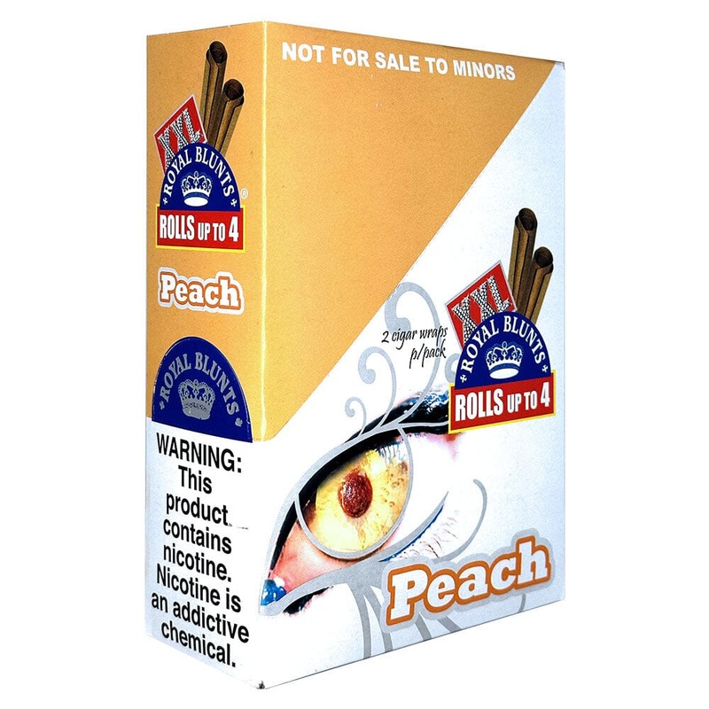 Royal Blunts Peach XXL Wraps Peach 25 Packs of 2