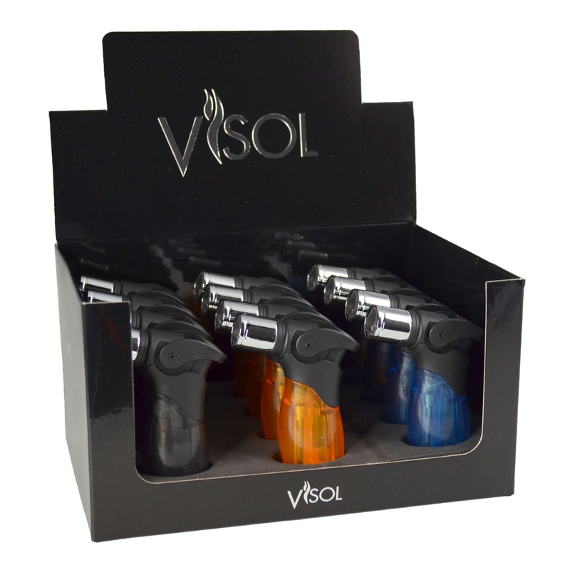 Visol Retail Package – Trigger Triple Flame Lighter 12 Count