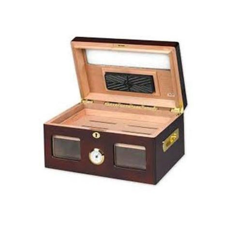 Quality Importers Versailles Glass Top Humidor – 100 Cigar ct