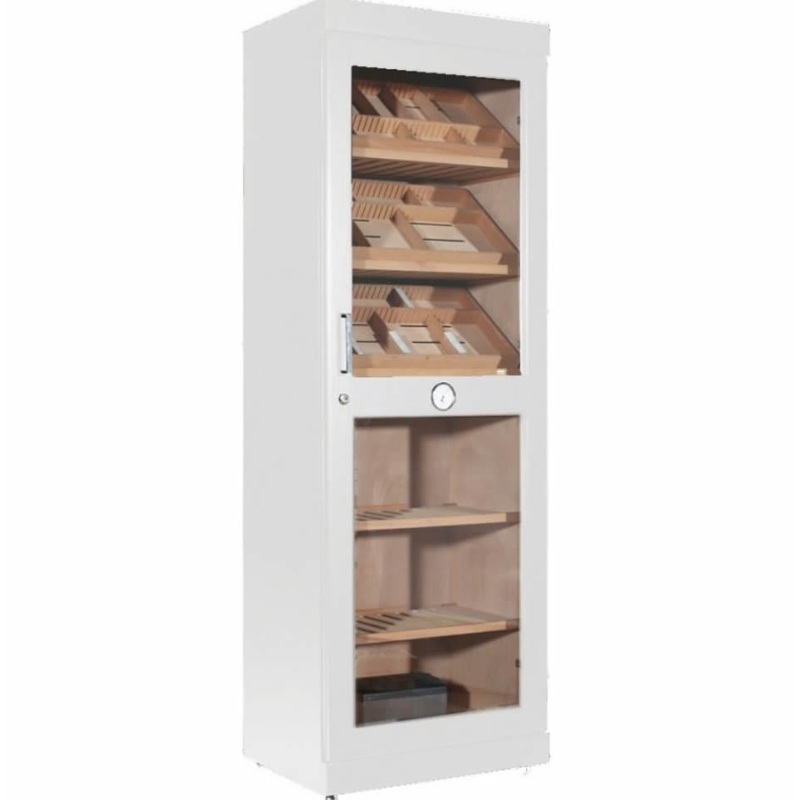 Adorini Roma Humidor Cabinet White with Electronic Humidifier – 6000 Cigar ct