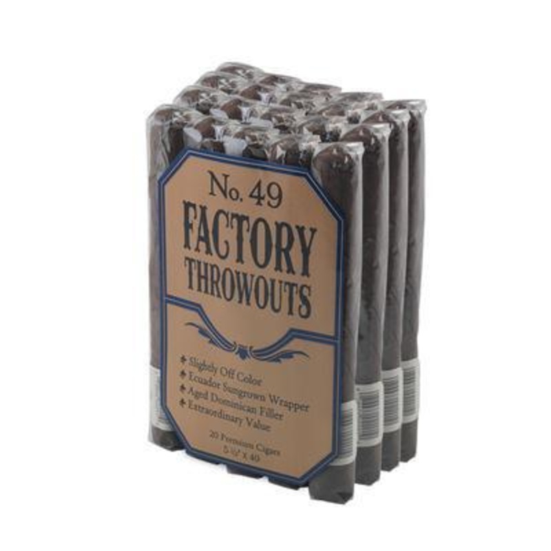 Factory Throwouts No. 49 Natural Robusto (5.5″ x 49) Bundle of 20