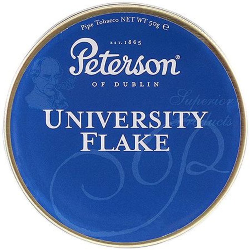 Peterson University Flake Pipe Tobacco University Flake 50g Tin