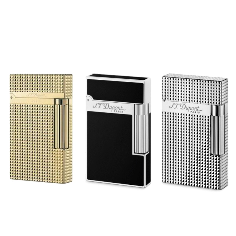 S.T. Dupont Ligne 2 Gold/Brass Finishes Yellow Gold Montparnasse Vertical Lines