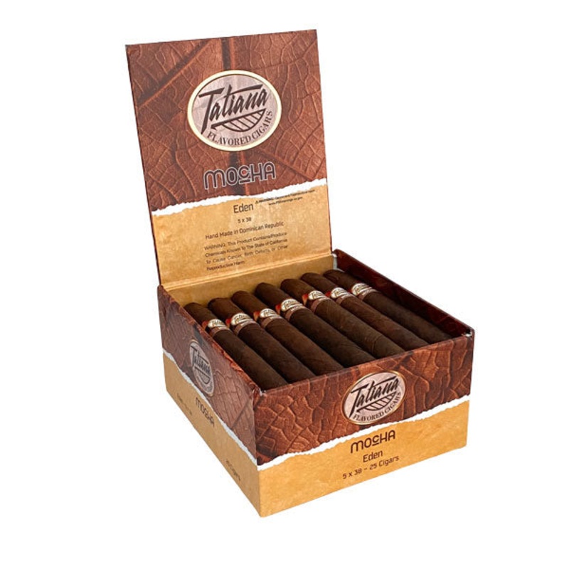 Tatiana Mocha Flavored Cigars Caramely (6.0″ x 43) Box of 25