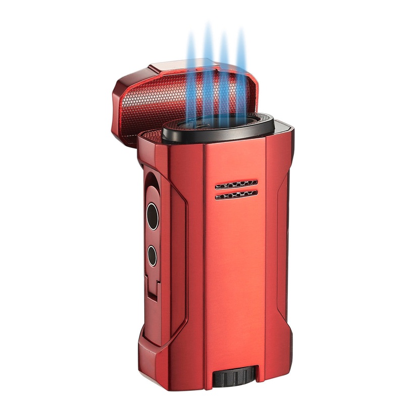 Visol Rhino 2.0 Red Quad Flame Cigar Lighter
