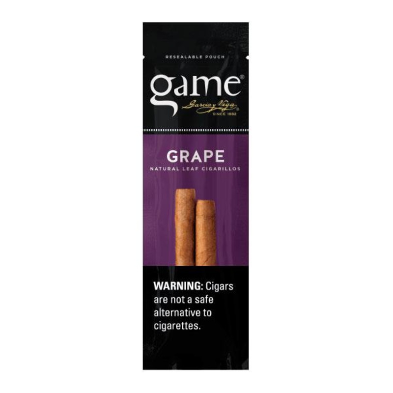 Game Grape Cigarillos Grape 30 Packs of 2