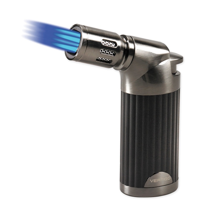 Lotus Champ Quad Flame Table Vertigo Lighter Black matt & gunmetal satin