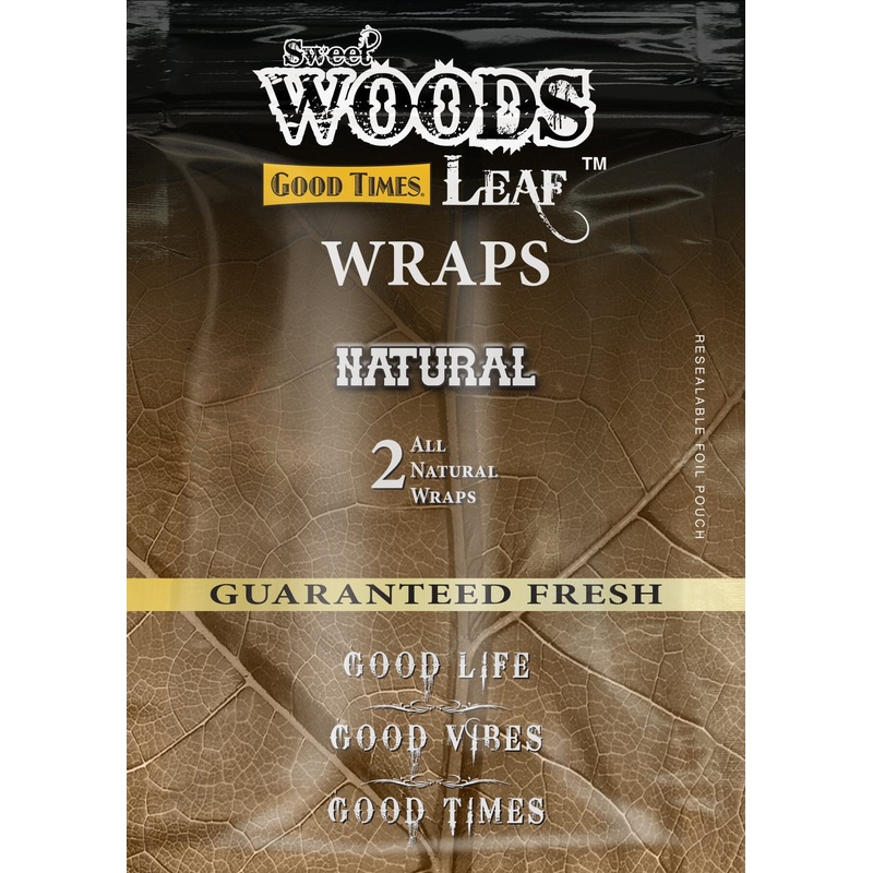 Sweet Woods Natural Leaf Wraps Natural 30 Packs of 2 (60ct)