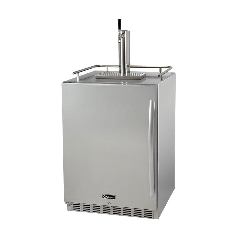 Full Size Digital Outdoor Undercounter Left Hinge Kegerator With X-clusive Premium Direct Draw Kit