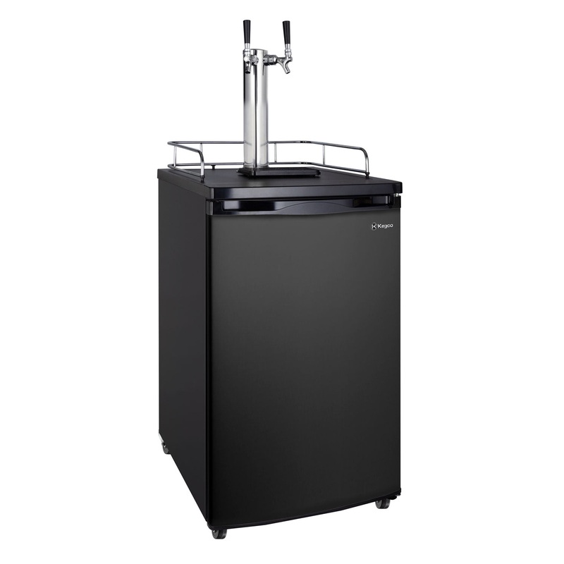 Kegco 20″ Wide Dual Tap Black Kegerator