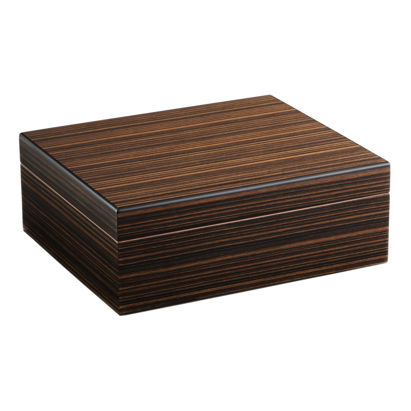Woodronic Tutum  Cigar Humidor, 35-50 CT, Ebony Finish A5015EB