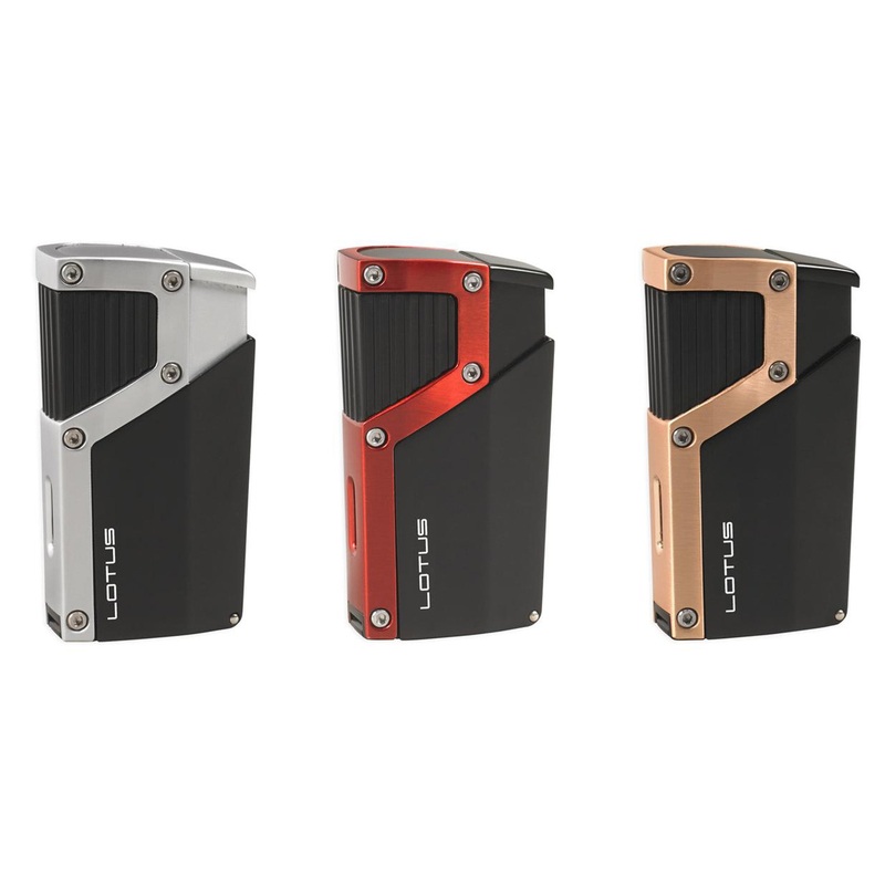 Lotus Czar Quad Torch Cigar Lighter Anodized Matte Black