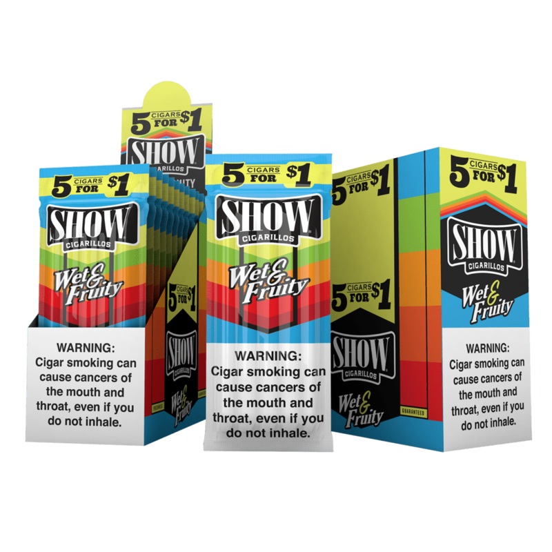 Show Wet & Fruity Cigarillos Wet & Fruity 15 Packs of 5