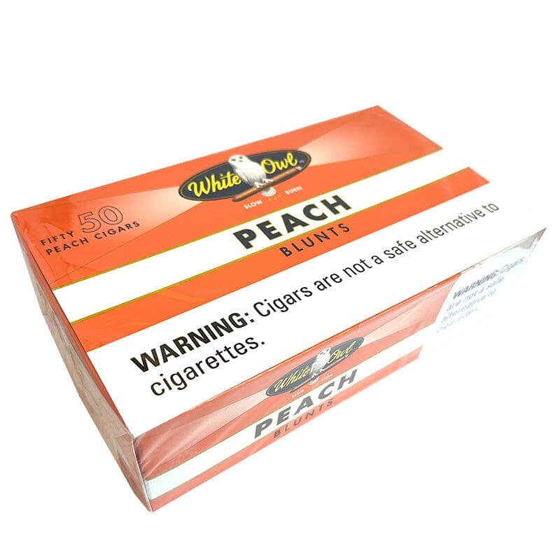 White Owl Peach Blunts Peach Box of 50