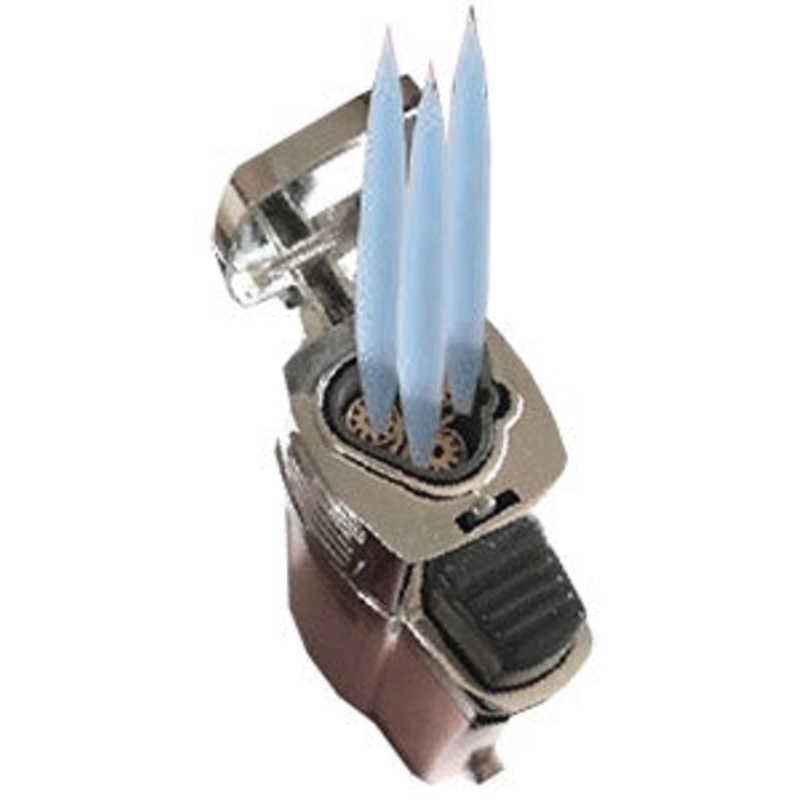 Csonka Tri-Jet Torch Metallic Lighter w/ Power Punch Cutter