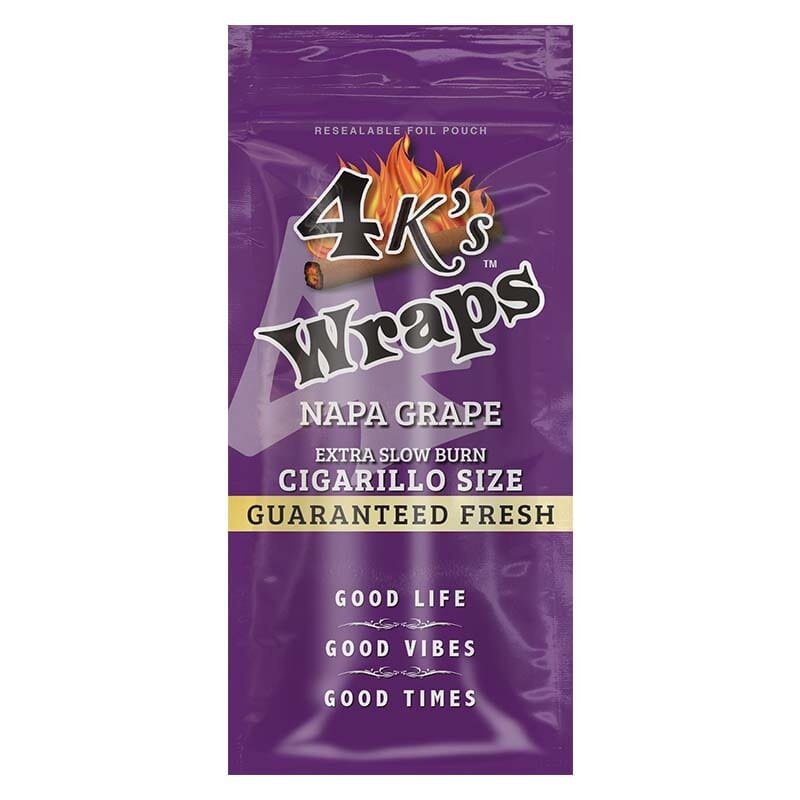 Good Times 4k’s Wraps Napa Grape Napa Grape 30 Packs of 4 (120ct)