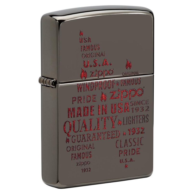 Typographic Zippo Flame Art Design
