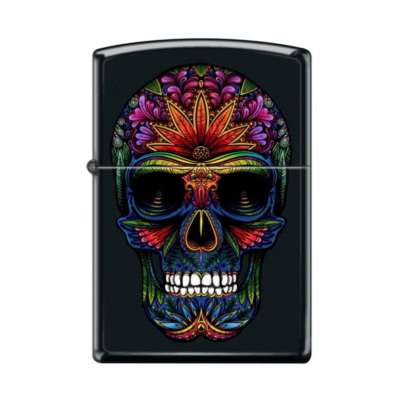 Zippo Lighter – Tropical Sugar Skull