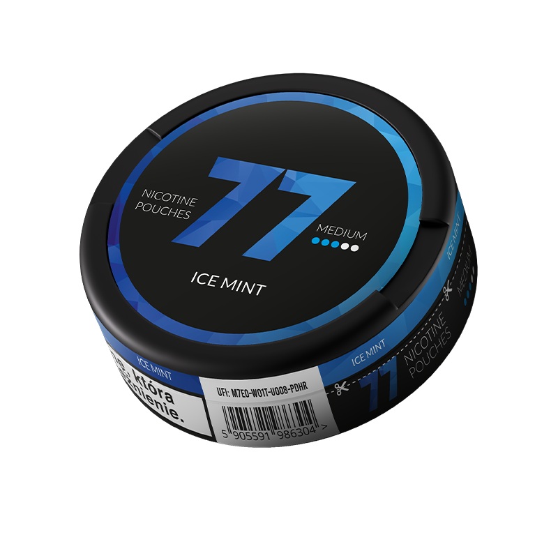77 Nicotine Pouches Ice Mint 10mg – 5 Pack