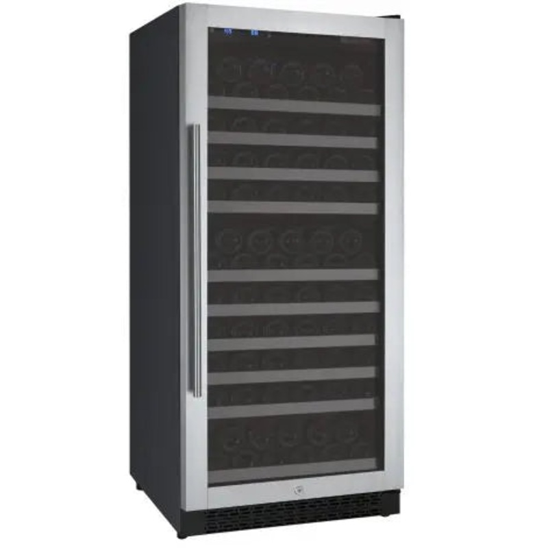 Allavino 24″ Wide FlexCount II Tru-Vino 128 Bottle Single Zone Stainless Steel Right Hinge Wine Refrigerator