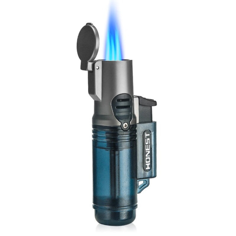 HONEST PLASTIC CIGAR LIGHTER 3 TORCH JET FLAME Green